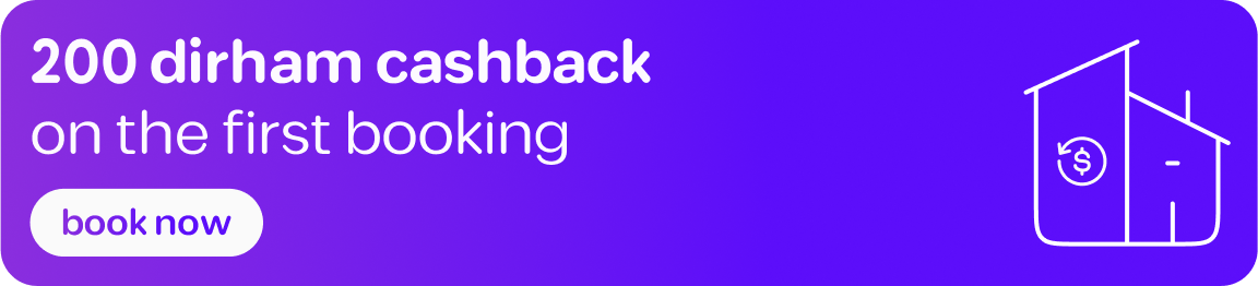 200 dirham cashback on the first booking