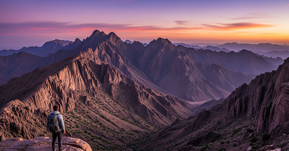 Hiking in the Hajar Mountains