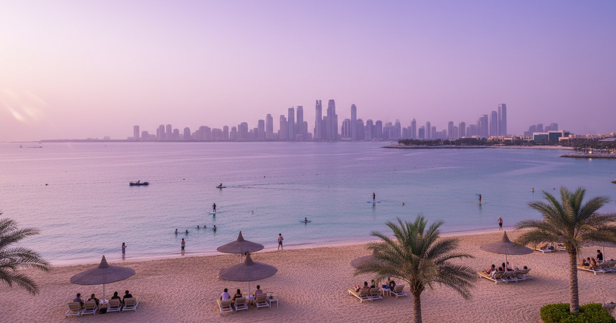 Corniche Beach in Abu Dhabi