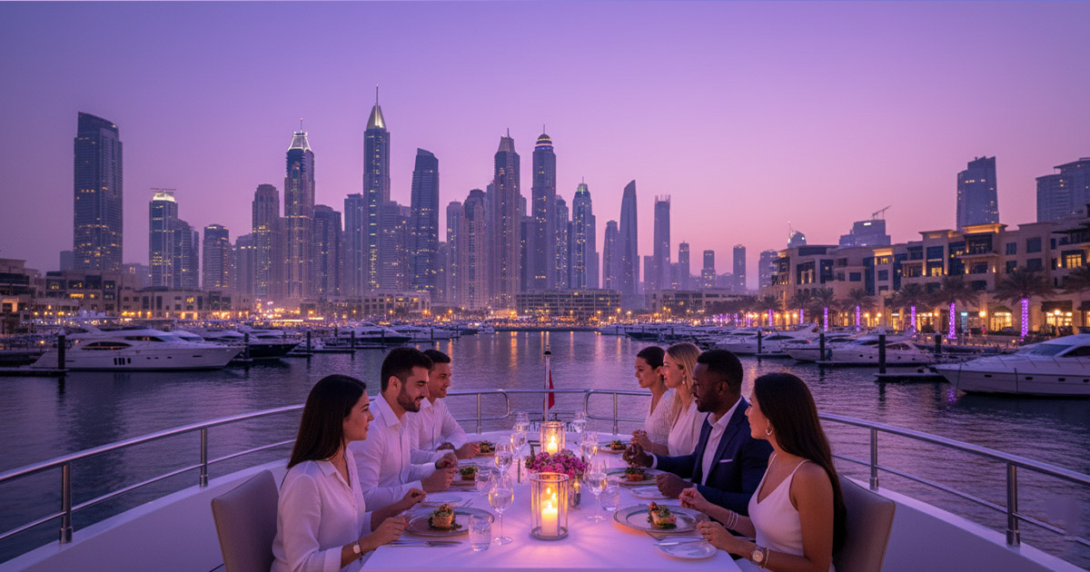 Yacht Dinner in Dubai